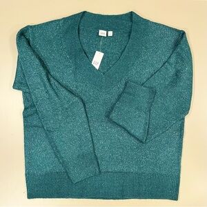 GAP V-Neck Sweater in Teal